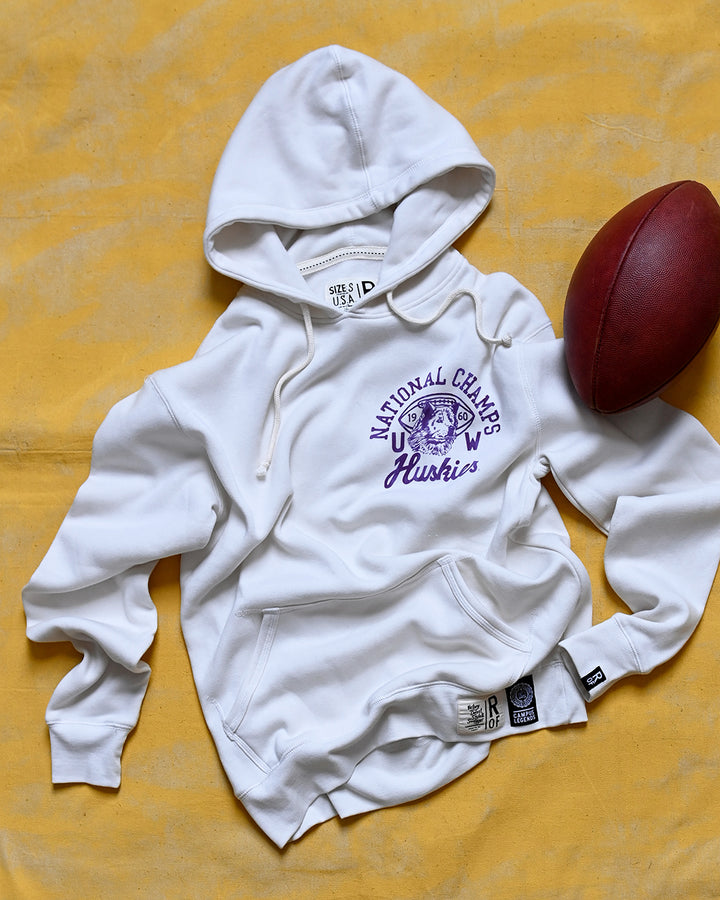 ROF Unisex 1960 National Champs W Husky Head Hoodie