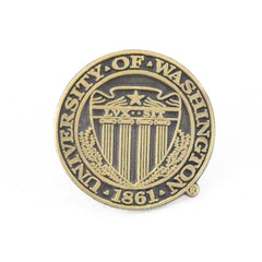 Photo of Neil Unisex Gold U of W Seal Lapel Pin.