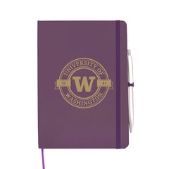 MCM Purple U of W Circle Ruled Prime Journal with Soca Pen 8.25"x5.5"