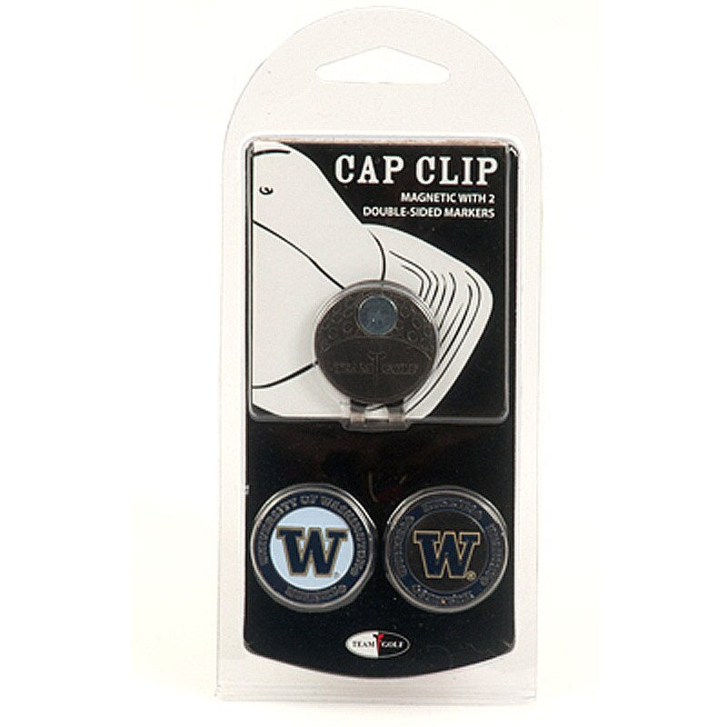 Team Golf Cap Clip with 2 Ball Markers Set