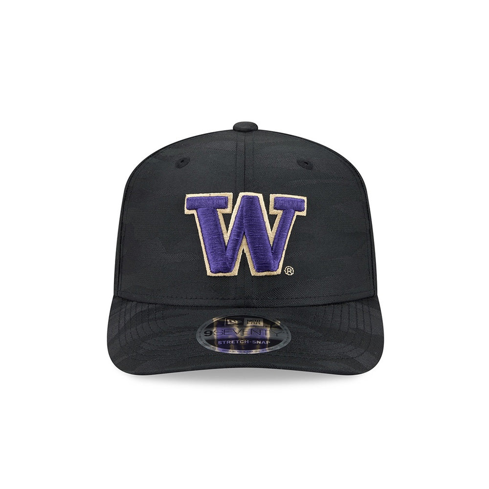 New Era Camo Black Washington Huskies 9Seventy PERF Stretch Snap Adjustable Hat