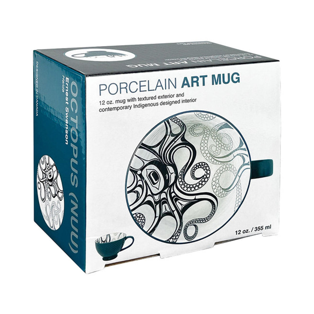 Native Northwest Octopus Porcelain Art Mug