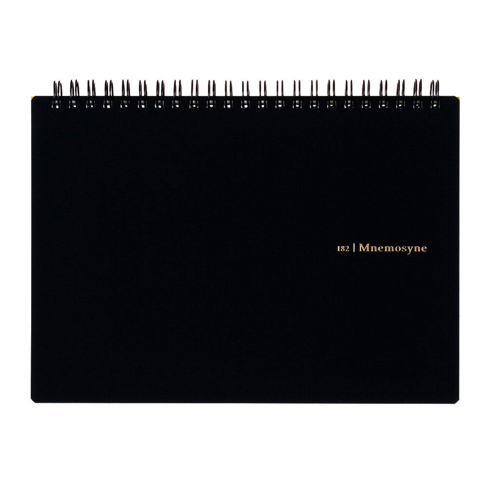 Maruman Black Mnemosyne 5mm Grid Top Spiral Notebook 70ct