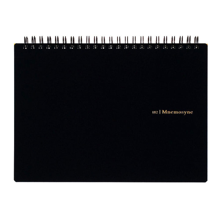 Maruman Black Mnemosyne 5mm Grid Top Spiral Notebook 70ct