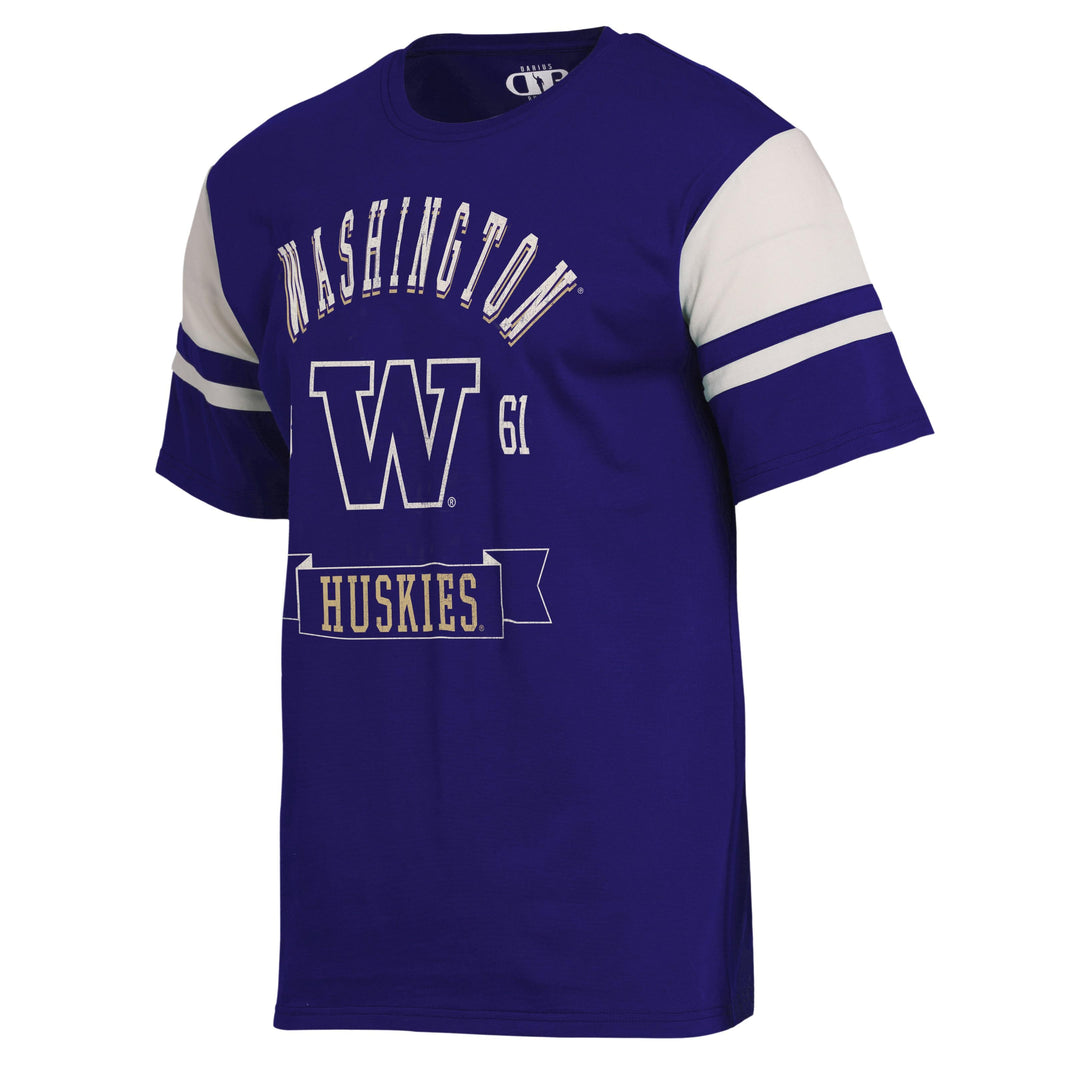 Darius Rucker Men's Washington Huskies FW24 Sleeve Stripe Heavy Tee