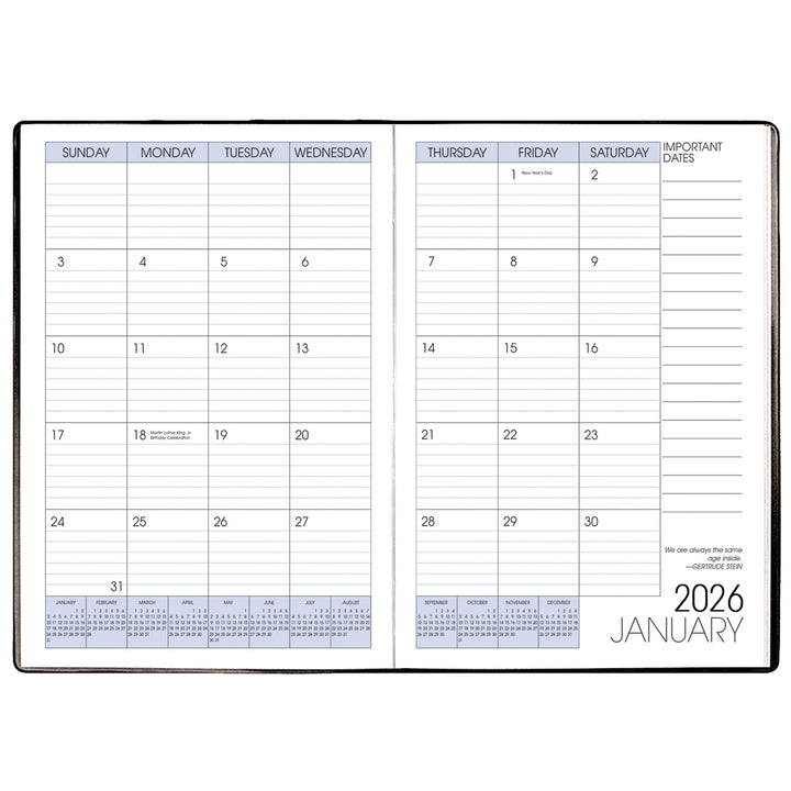 Payne Skivertex 2026 Annual 7" x 10" Monthly Planner