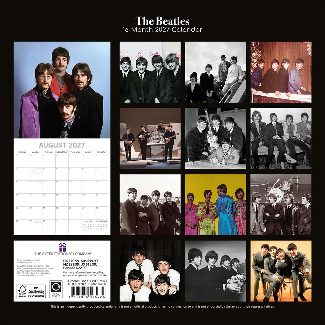 2027 The Beatles Wall Calendar