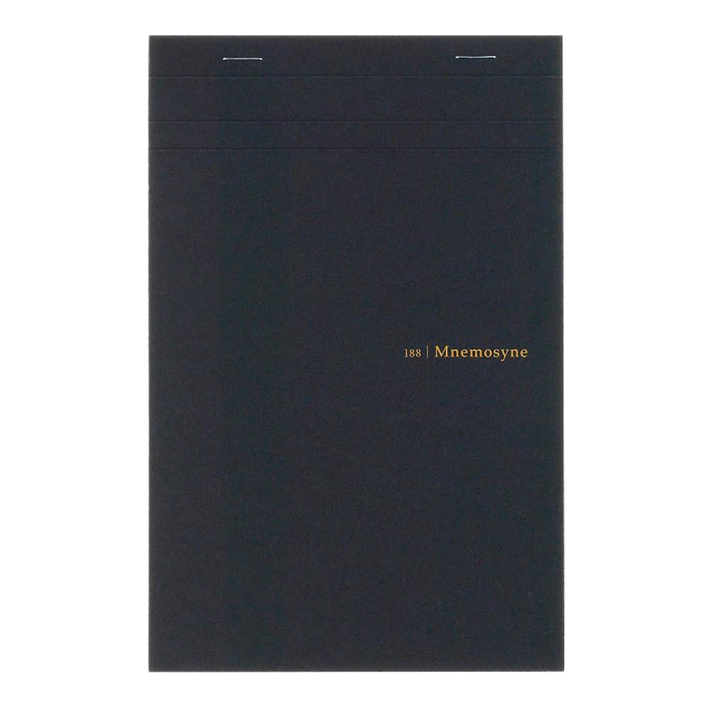 Maruman Black Mnemosyne A5 5mm Grid Stapled Memo Pad 70ct