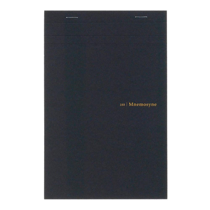 Maruman Black Mnemosyne A5 5mm Grid Stapled Memo Pad 70ct