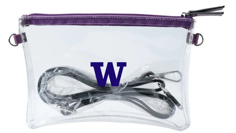 Neil Clear Purple W Crossbody Stadium Bag