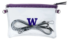 Neil Clear Purple W Crossbody Stadium Bag
