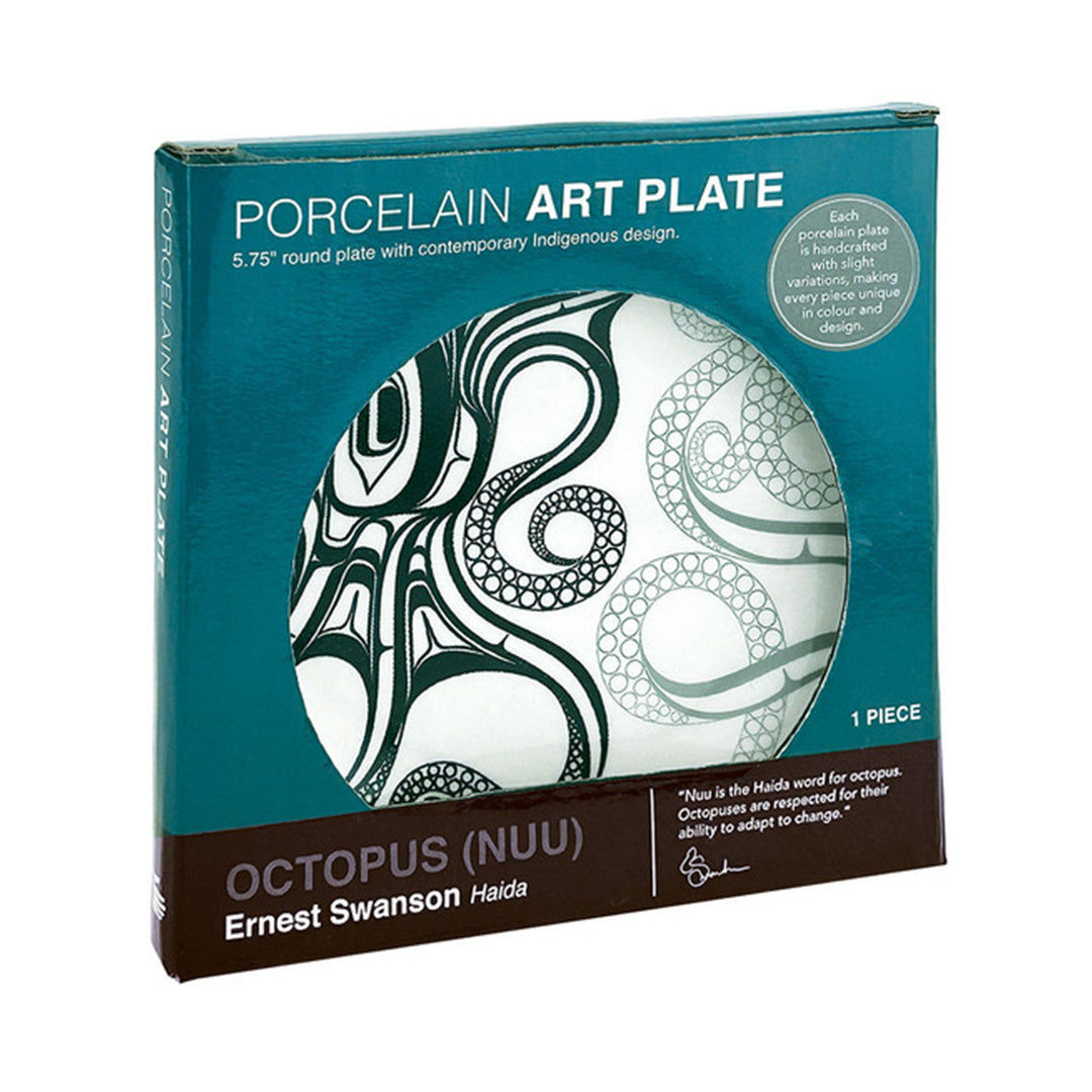 Native Northwest Octopus Porcelain Art Plate