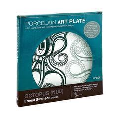 Native Northwest Octopus Porcelain Art Plate Hover