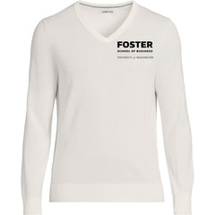 Photo of Lands' End Unisex UW Foster School of Business Cotton Modal V-neck Pullover Sweater.
