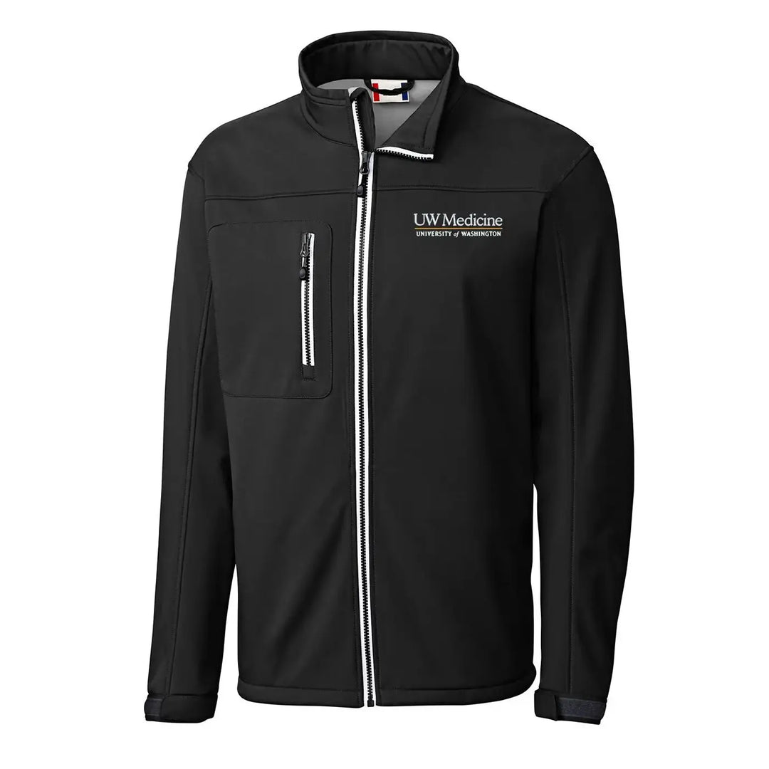 Clique Black Men's UW Medicine Telemark Softshell Jacket