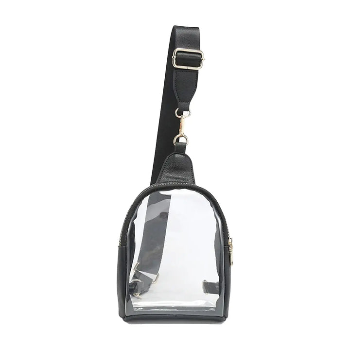 Jen & Co Ellen Clear Black Sling Bag