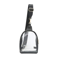 Jen & Co Ellen Clear Black Sling Bag