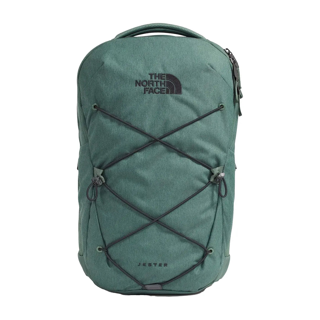The North Face JESTER Backpack: Duck Green Dark Heather/Black The North Face JESTER Backpack: Duck Green Dark Heather/Black