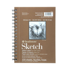 Photo of Strathmore 5"x8" 400 Series Wire Bound Sketch Pad 100 Sheet.