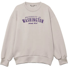 League Women's 3D Embroidered Washington Huskies Monterey Crewneck