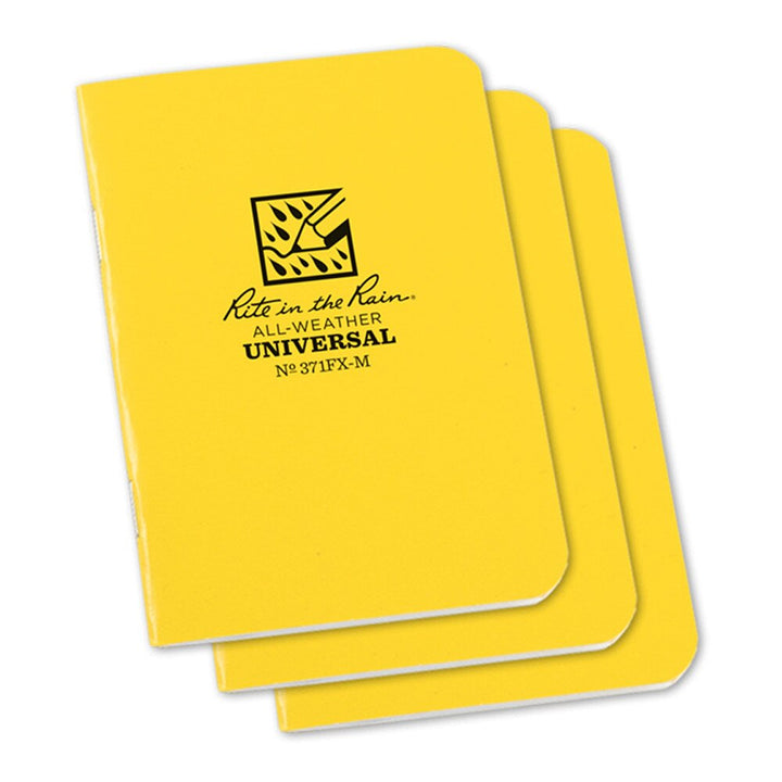 Rite in the Rain Yellow 3-1/4"x4-5/8" Stapled Notebook 12ct