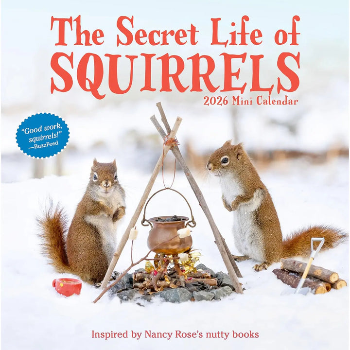 Secret Life of Squirrels Mini Wall Calendar 2026