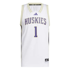 Photo of adidas Men's 25-26 Huskies Swingman Basketball Jersey Front.