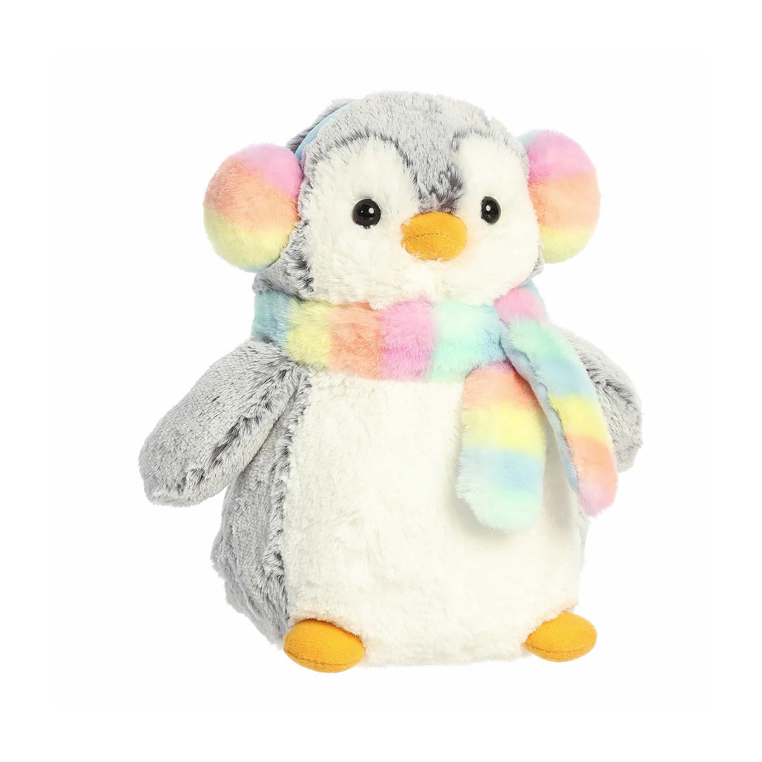 Aurora Pom Pom Muffs & Scarf Penguin Plush 9"