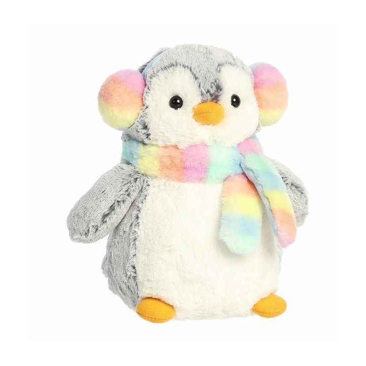 Aurora Pom Pom Muffs & Scarf Penguin Plush 9"