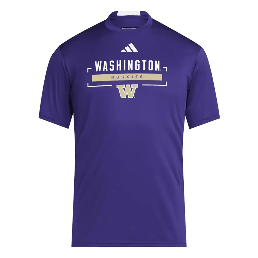 adidas Men's Washington Huskies Icon D4T Short Sleeve Tee