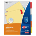 Avery Multicolor Big Tab Copper Holes 5 Tab Binder Dividers thumbnail