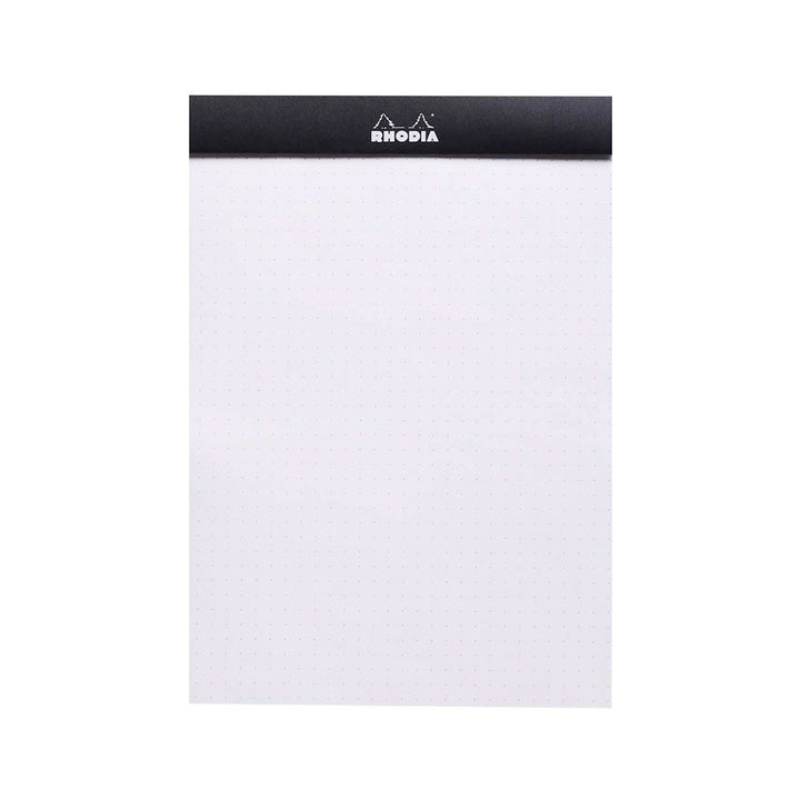 Rhodia Black 6"x8-1/4" Dot Top Stapled Pad 80ct