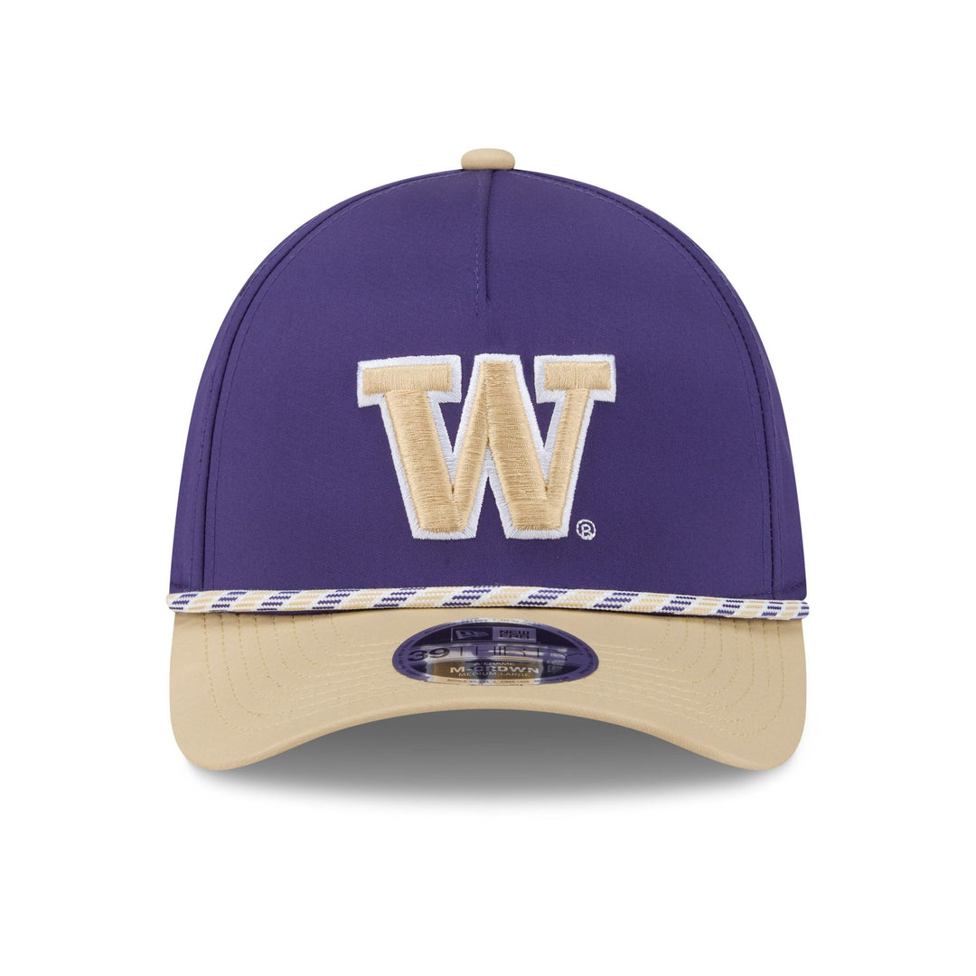 New Era Purple Gold Washington Huskies 39Thirty A-Frame Rope Featherweight Stretch Fit Hat
