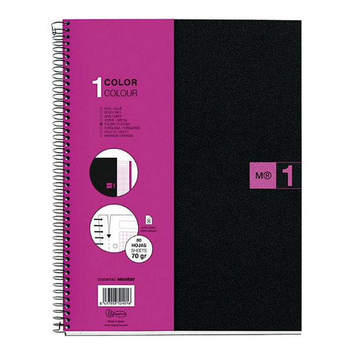 Miquelrius M Polypropylene NB1 Lined Spiral Bound Notebook 80ct