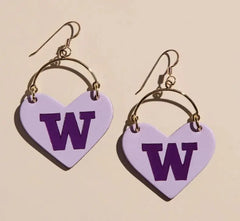 Photo of Nickel & Suede Lavender W Leather Lover Earrings.