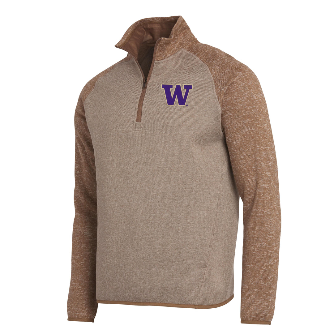 Darius Rucker Men's Washington Huskies FW24 Tonal Raglan Sweater Quarter Zip