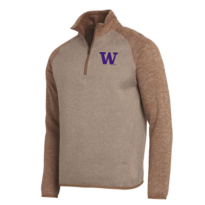 Darius Rucker Men's Washington Huskies FW24 Tonal Raglan Sweater Quarter Zip
