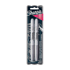 Sharpie Fine-Tip Metallic Silver Markers 2 Count