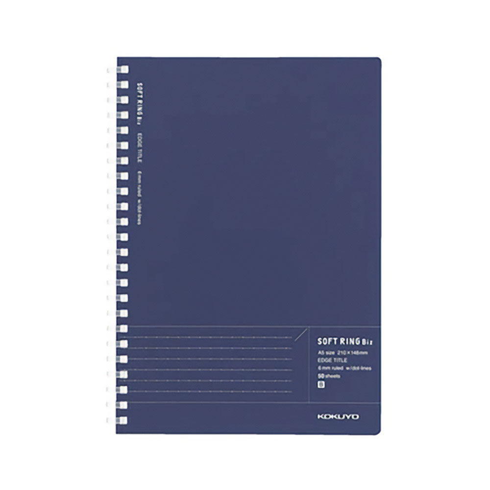 Kokuyo Navy Biz A5 Dotted Line Soft Spiral Notebook 50ct
