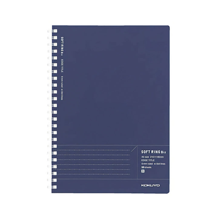 Kokuyo Navy Biz A5 Dotted Line Soft Spiral Notebook 50ct