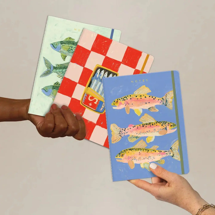 Seedlings Three Fish Sewn Notebook Set of 3