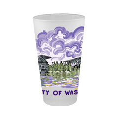 Neil Justin Patten U of WA Husky Stadium Sailgate Frosted Pint Glass 16oz