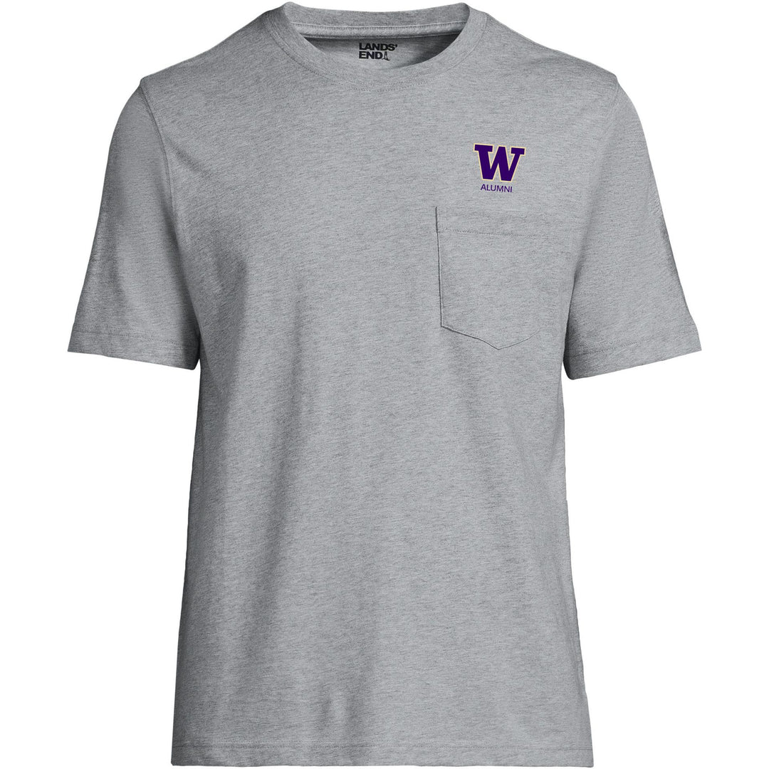 Lands' End Unisex UW Alumni Short Sleeve Pocket T-Shirt