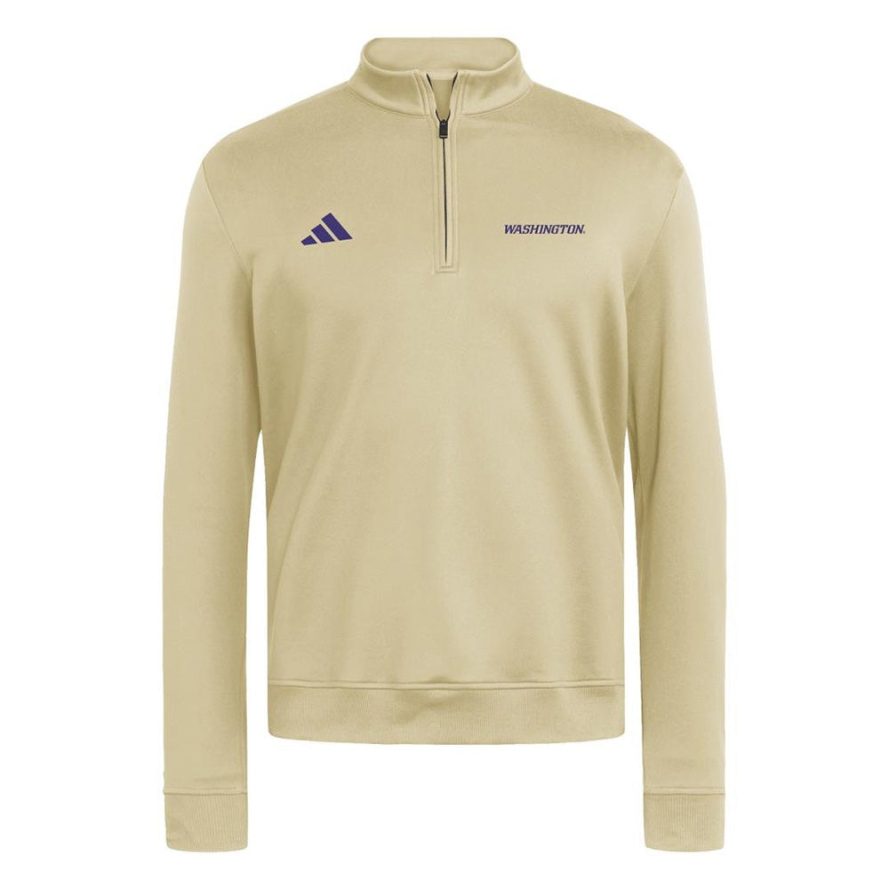 adidas Men's Washington Huskies Wordmark Ultimate365 Cozy Quarter Zip