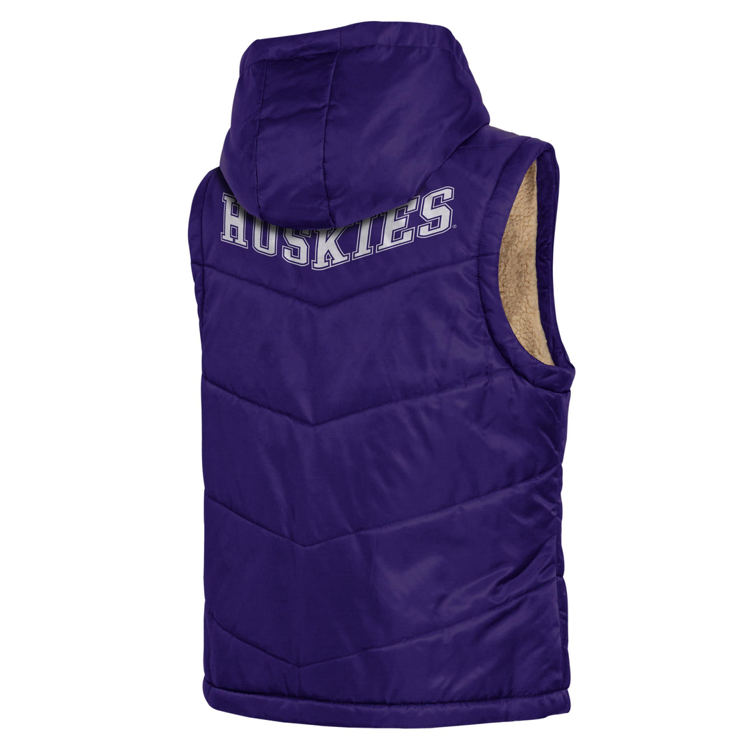 WEAR Women's Washington Huskies FW24 Reversible Nylon Sherpa Vest