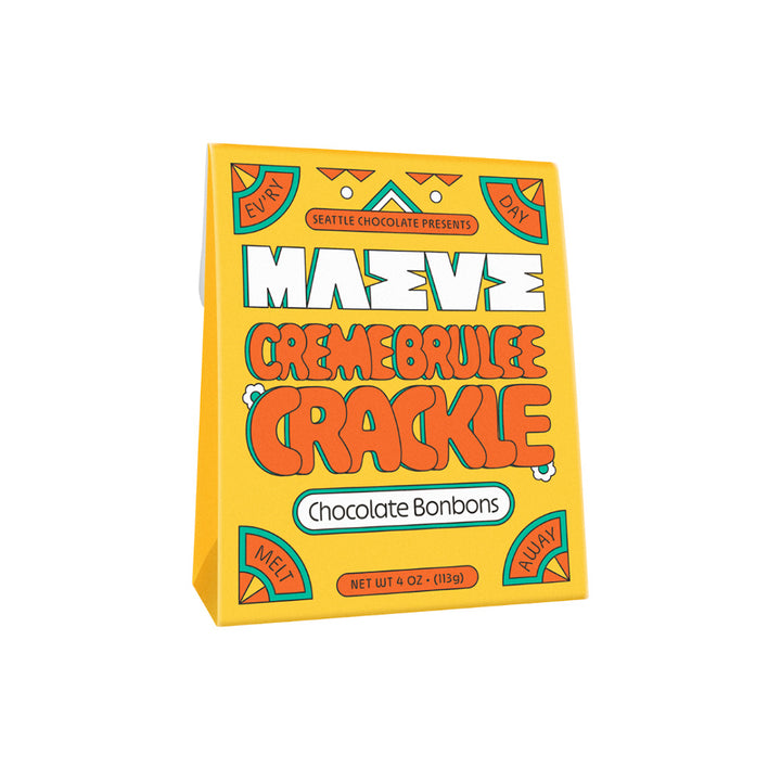Maeve Seattle Chocolate Creme Brulee Crackle Bonbon Box 4oz