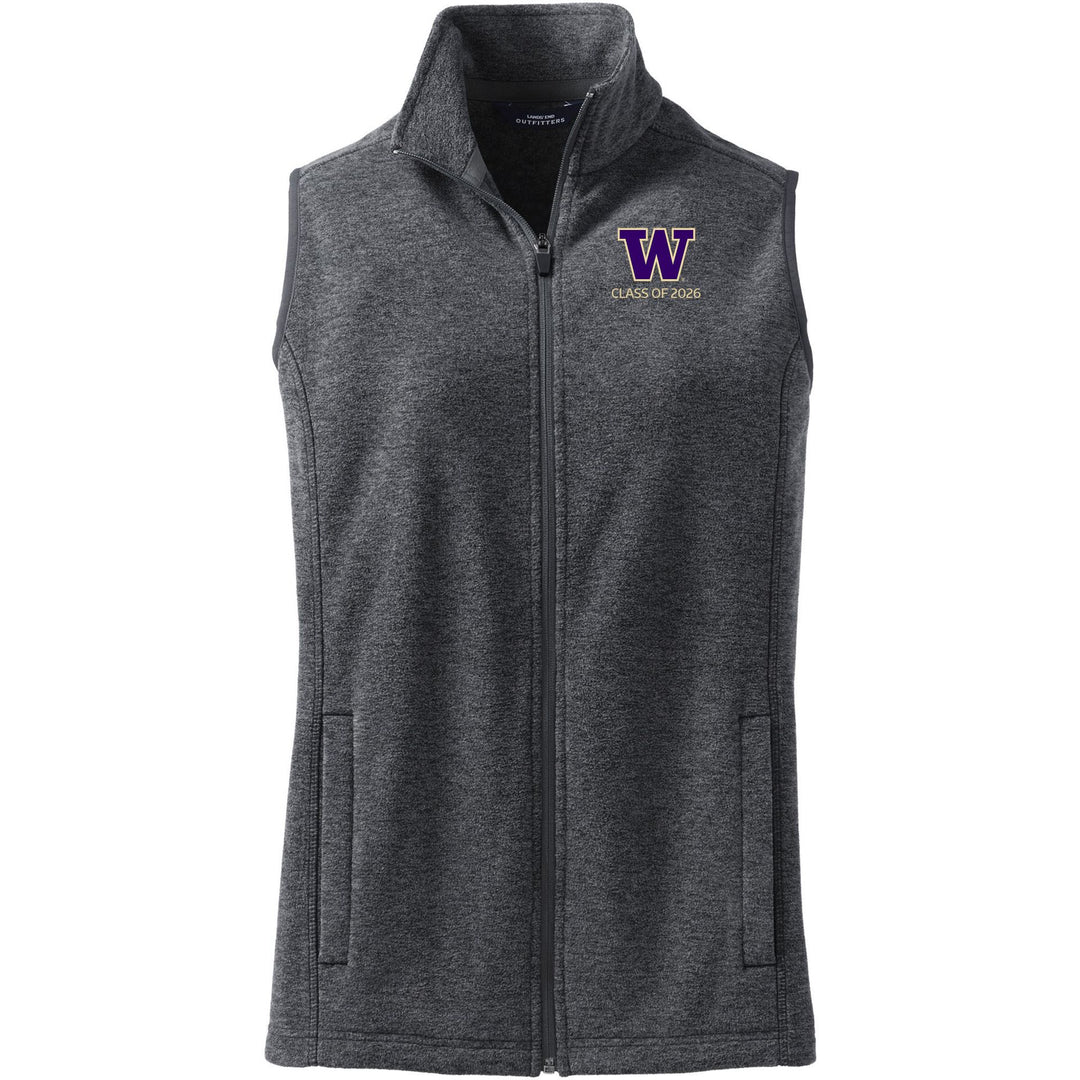 Lands' End Women's UW Class of 2026 ThermaCheck Fleece Vest