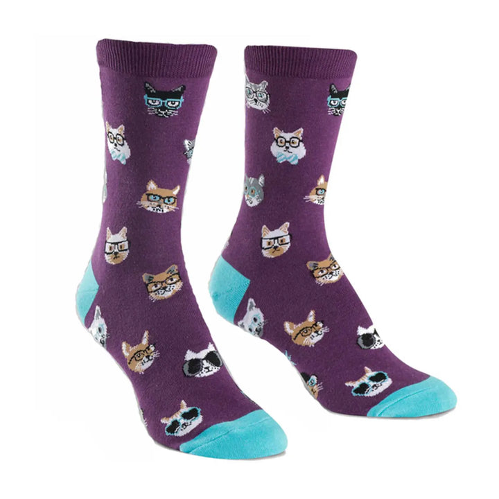 Sock It To Me Smarty Cats Women's Crew Socks