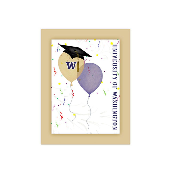 SayangNari W U of W Balloons Confetti Grad Greeting Card