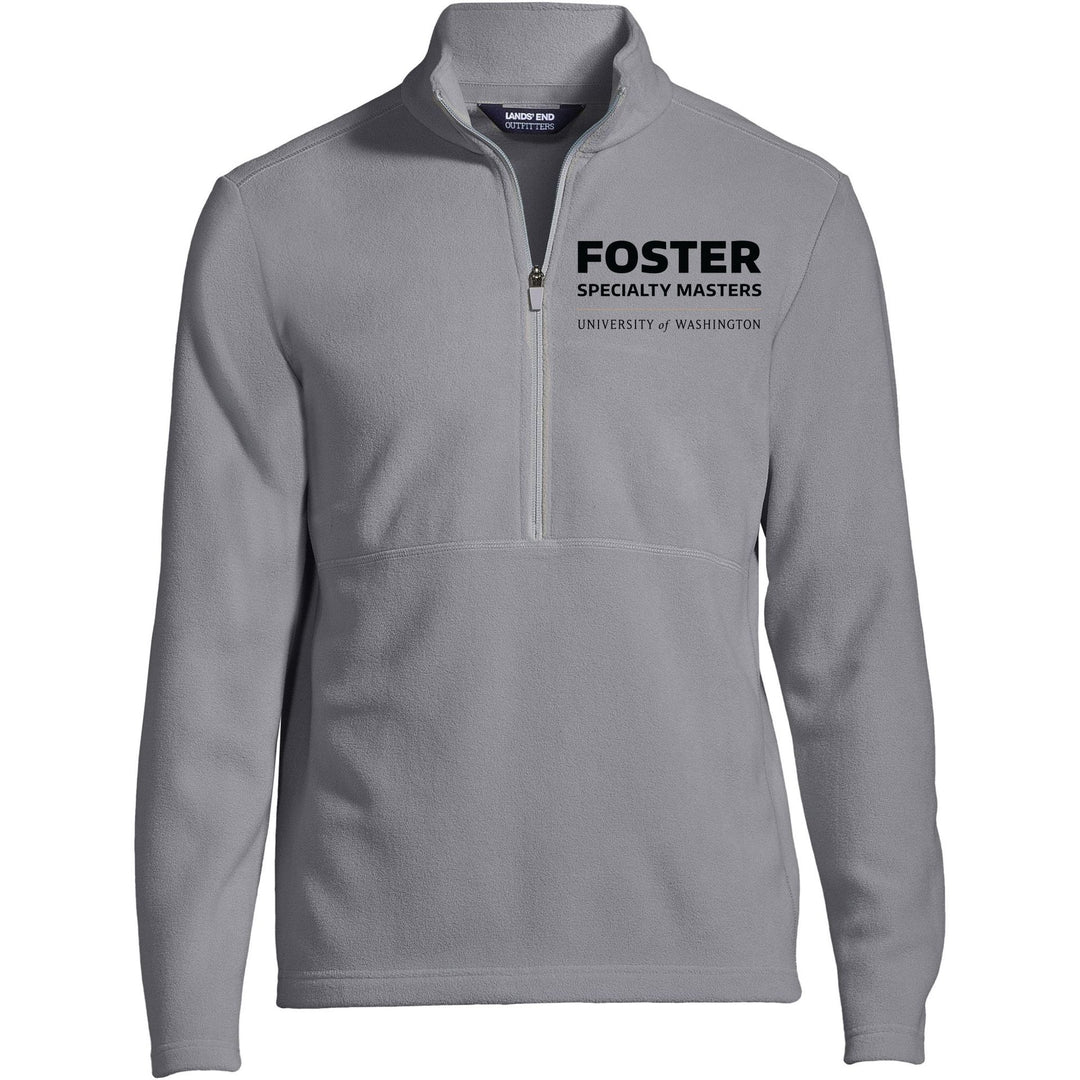 Lands' End Men's UW Foster Specialty Masters ThermaCheck Fleece Quarter Zip
